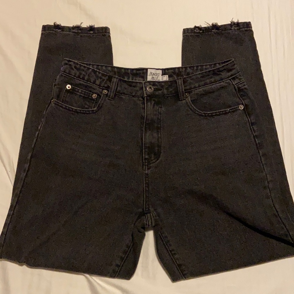 Princess Polly High Waisted Mom Jeans - Size 8